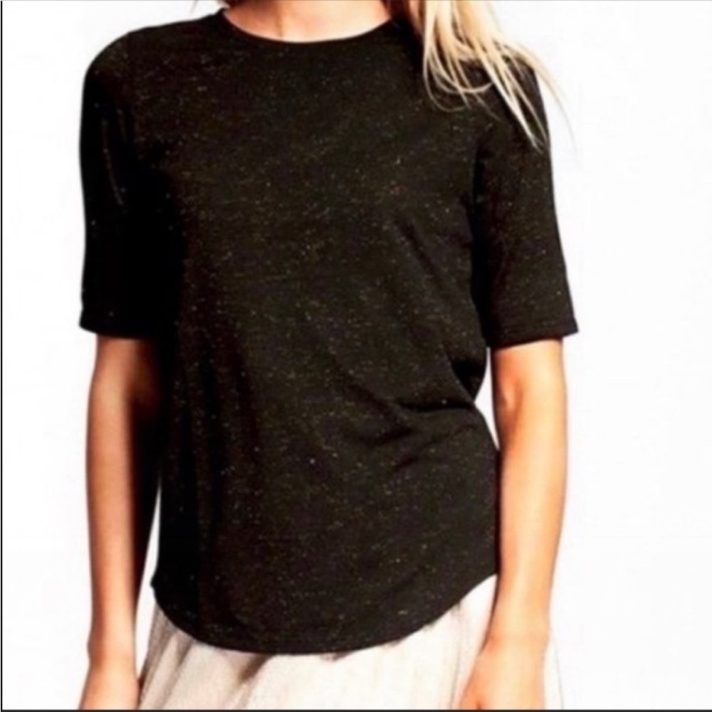 Who What Wear Gold Sparkle Top